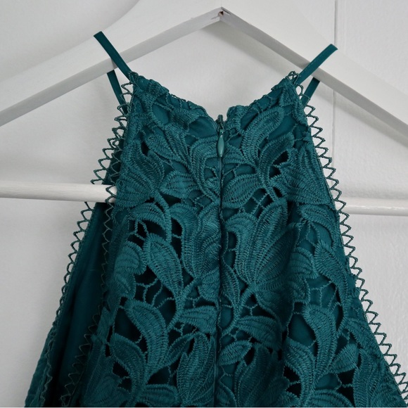 LOFT petite teal embroidered floral midi dress - Picture 6 of 6